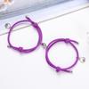 2pcs Mountain Alliance Each Other Couple Red Rope Bracelets a Pair of Magnet Stone Girlfriends Gift Braided Rope Jewelry