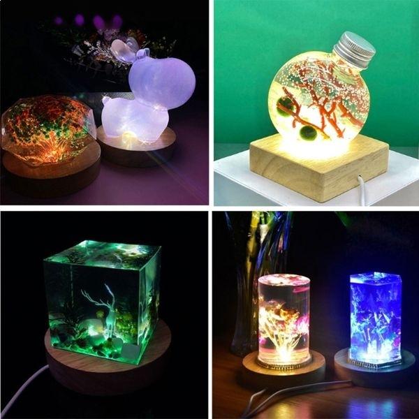 Multi Color Bright Led Light Base With Remote Control