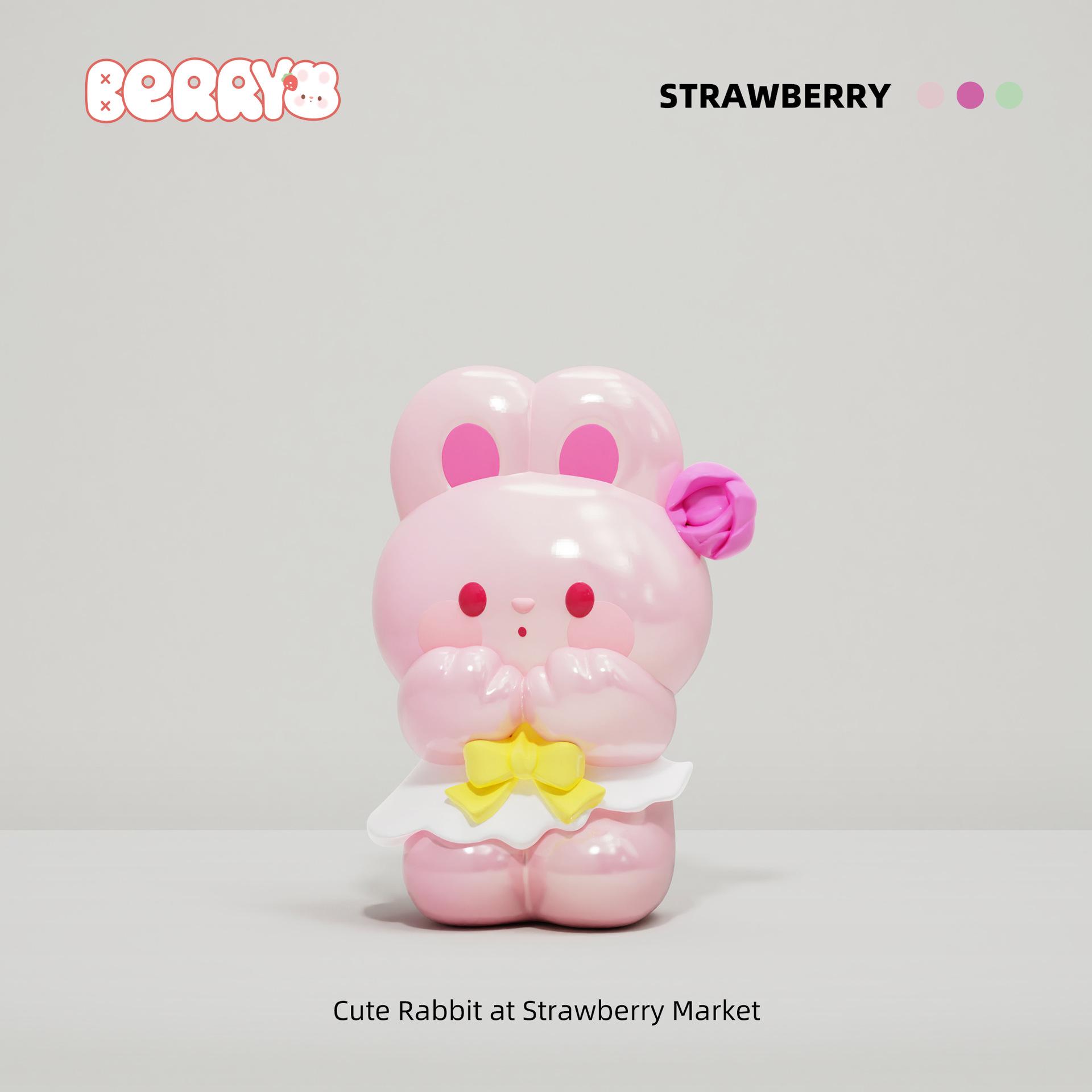 

Micro-Landscape Cute Berry Rabbit Dollhouse Decor Ornaments