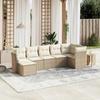 VidaXL Garden Lounge Set with Cushions 7 Pcs, Patio Sofas, Patio Furniture Set, Outdoor Furniture, Beige 3263194