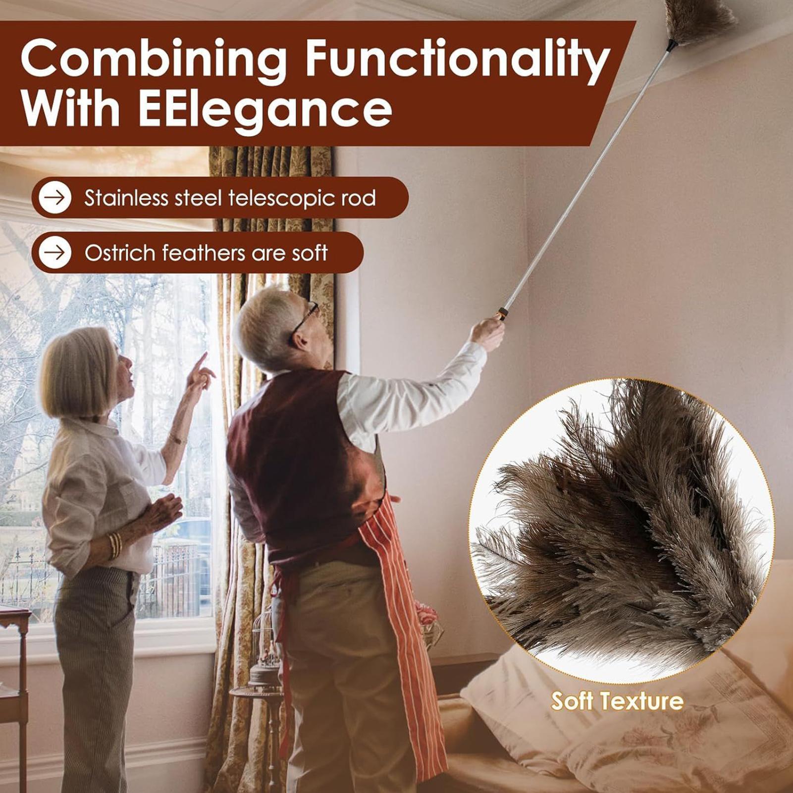 

Duster With Extension Pole Handheld Dusting Mop 61 Inch Anti-Static Washable Feathers Duster For Vent Outdoor Truck Car Blind China Mainland