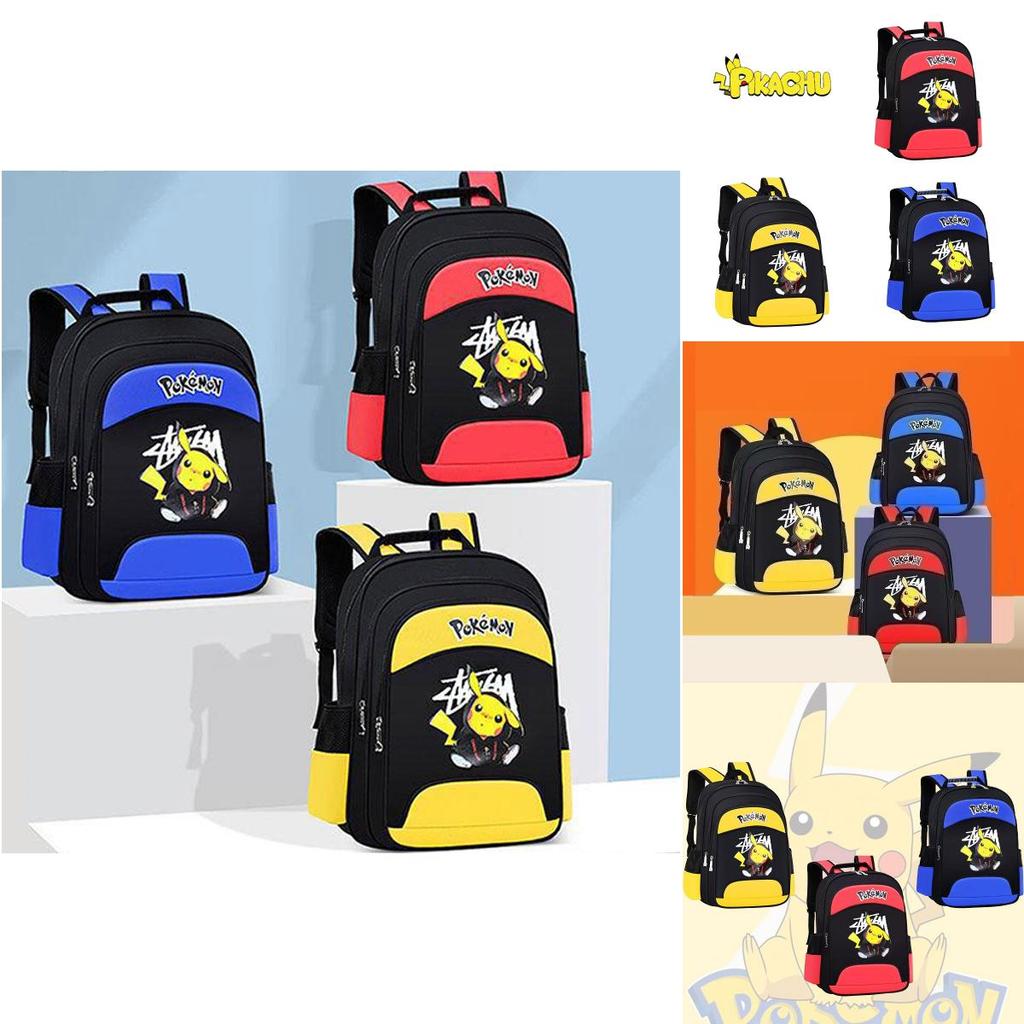 Pikachu Cartoon Design Lightweight Oxford Fabric Kids Backpack For Elementary School Students