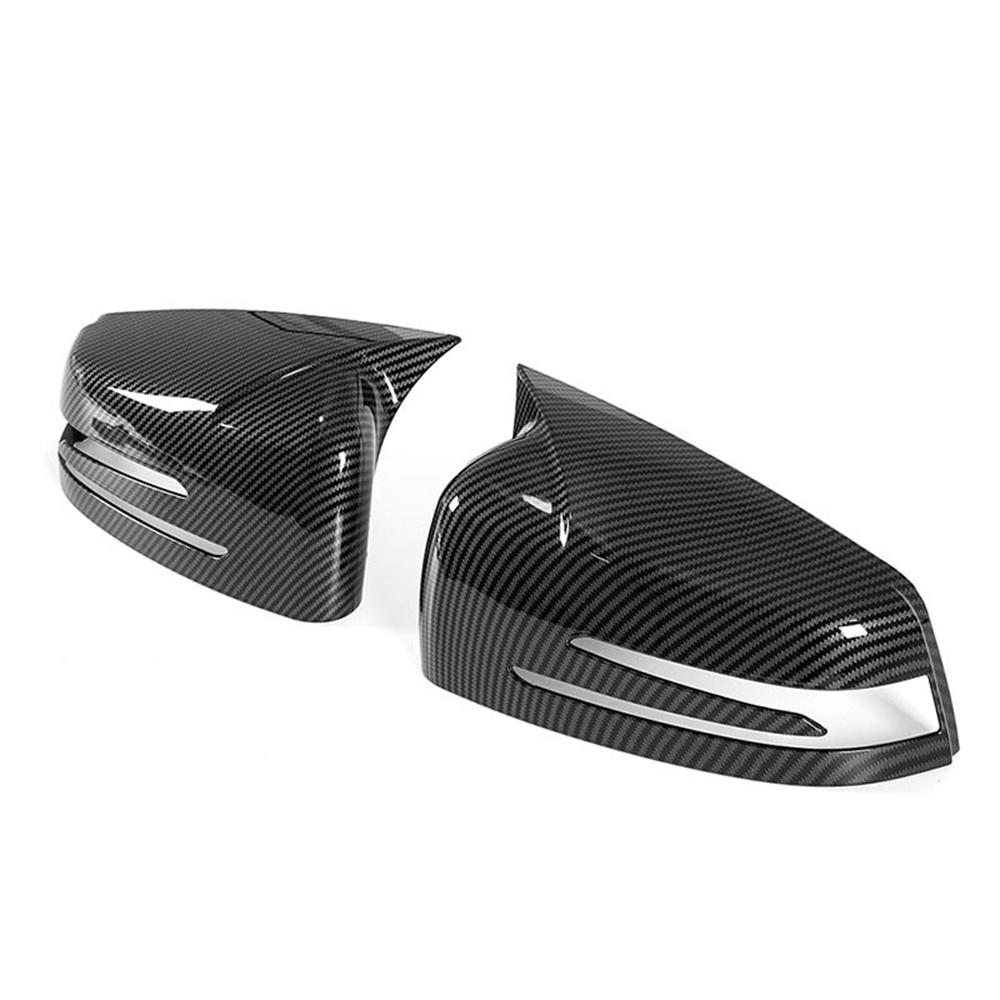 Carbon Fiber Look Wing Mirror Cover For 10-16 Mercedes E-Class W212 C-Class W204