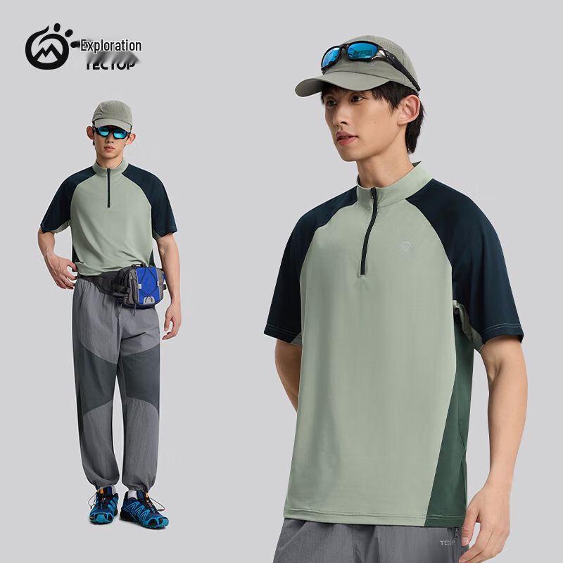 TECTOP Men s Quick-Dry Short Sleeve T-Shirt M