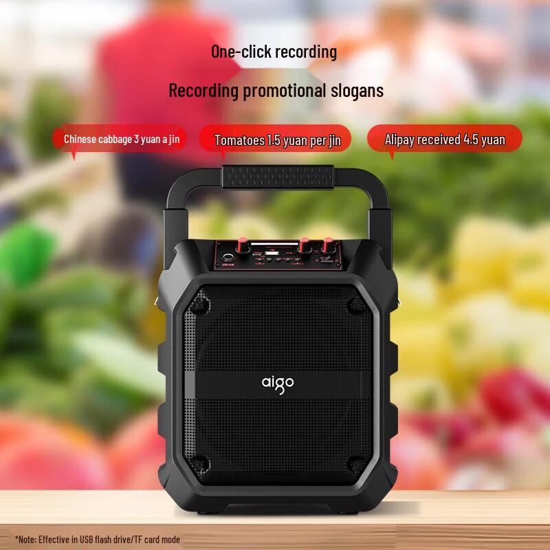 aigo T52 Lite Portable Karaoke Bluetooth Speaker CN plug (adapter included)