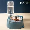 Automatic Pet Feeder and Water Dispenser, Integrated Feeding System for Cats and Dogs,No Battery or Power Needed, slanted mouth