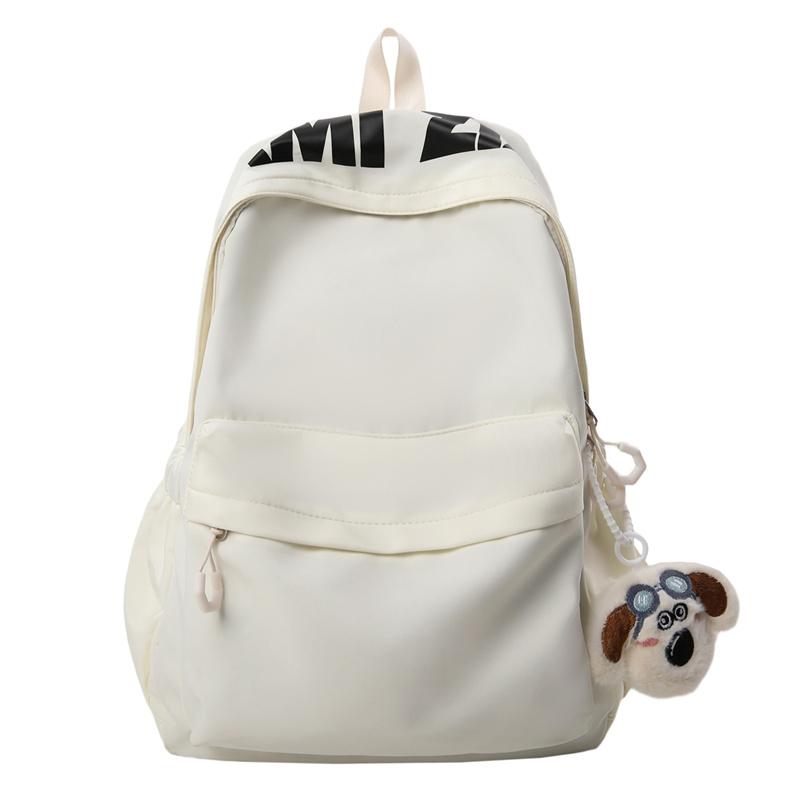 Junior High School Schoolbag Women's Solid Color Backpack