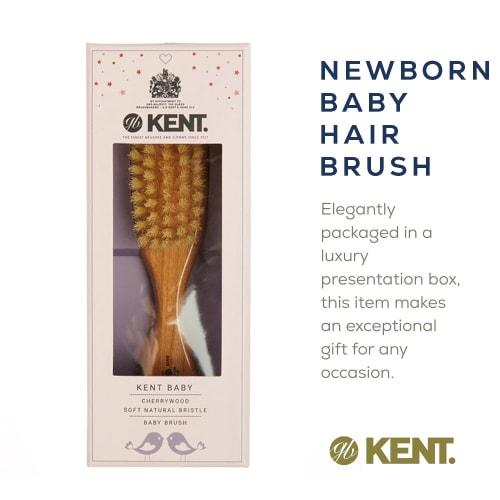 Kent Baby Hairbrush, Natural Wood, Made In the UK