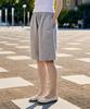 MINIMALPROJECT Minimal Embroidered Logo Wide Half Pants Msp305 [Gray]