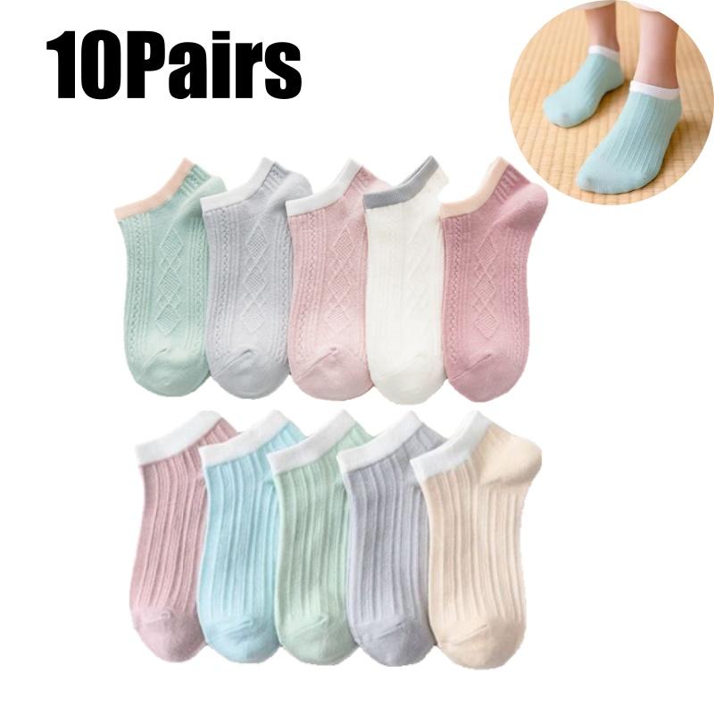 

Japanese Style Diamond Mesh Boat Socks Women Striped Breathable Low Cut Ankle Socks Spring Summer Thin Lightweight Fashion Wear
