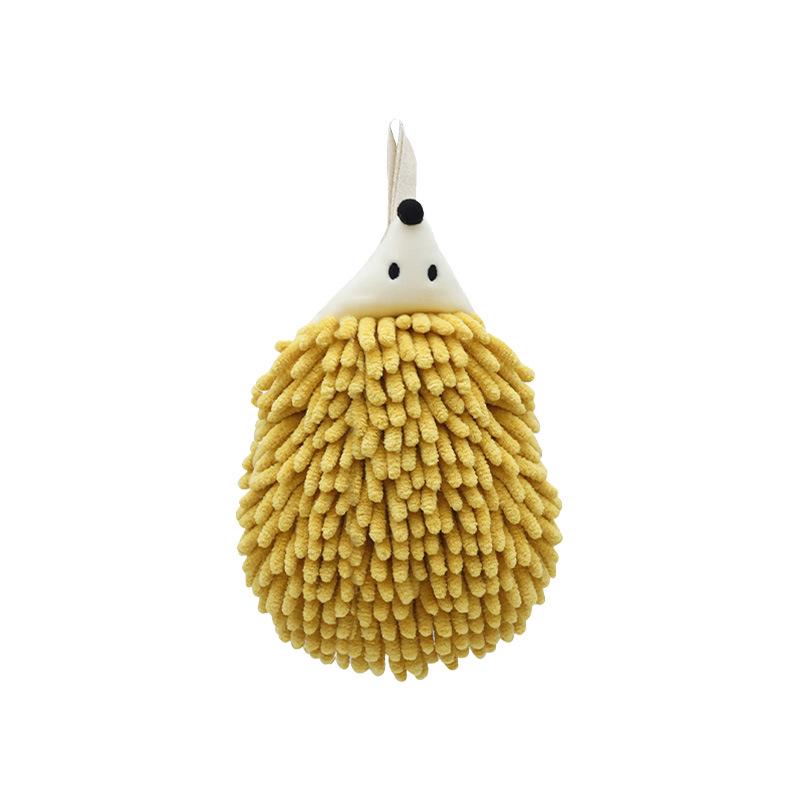 Chenille Coral Fleece Hedgehog Cartoon Animal Hanging Hand Towel