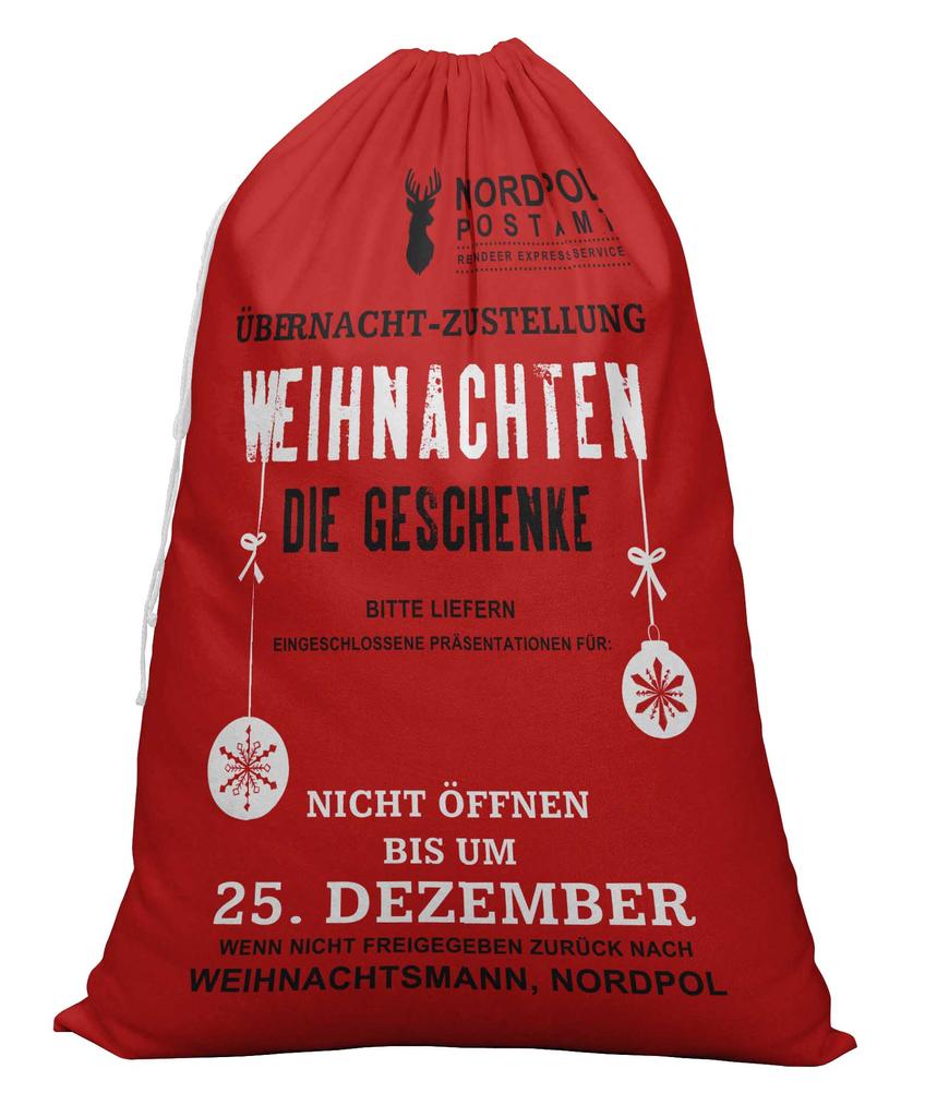 Printtoo Large Drawstring Canvas Bag Christmas Sack Bags Santa Gift Sack Custom Party Favor 2 Pcs 27x20 Inch