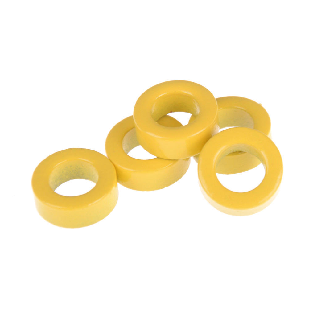 5pcs Carbonyl Iron Core T50-6 Iron Powder Toroidal Core RF Toroid HF HAM QRP Inside Diameter 0.7cm Outer Diameter 1.2cm