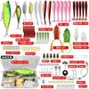Fishing Lure Set Freshwater Saltwater Bait Minnow Spoon Soft Hard Frog Bass Trout Pike