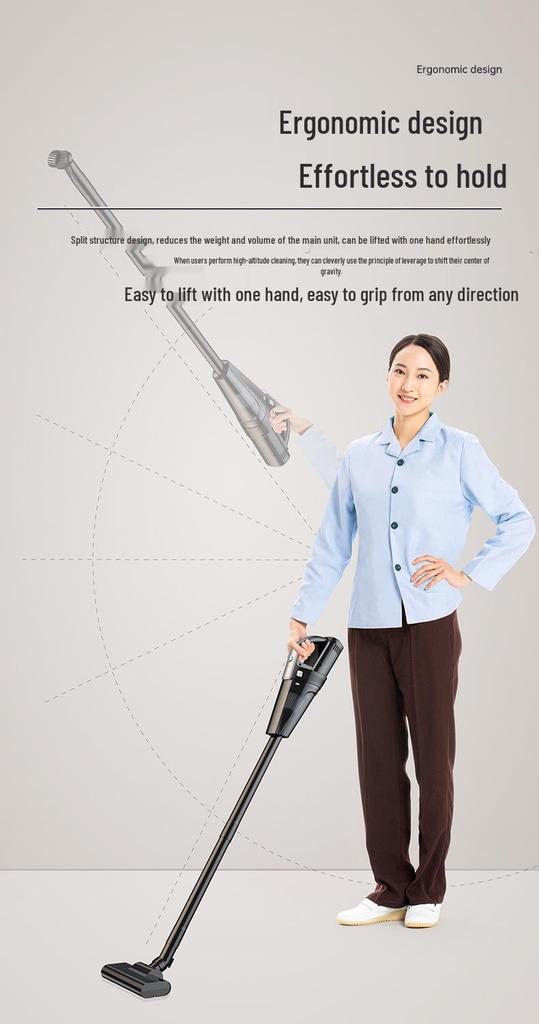 Wireless Handheld Vacuum Cleaner for Home & Car - Long Battery, High Power, Strong Suction