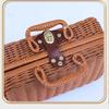 Vintage-Style Imitation Rattan Picnic Basket and Storage Box - Ideal for Photos, Bridesmaid or Groomsman Gifts