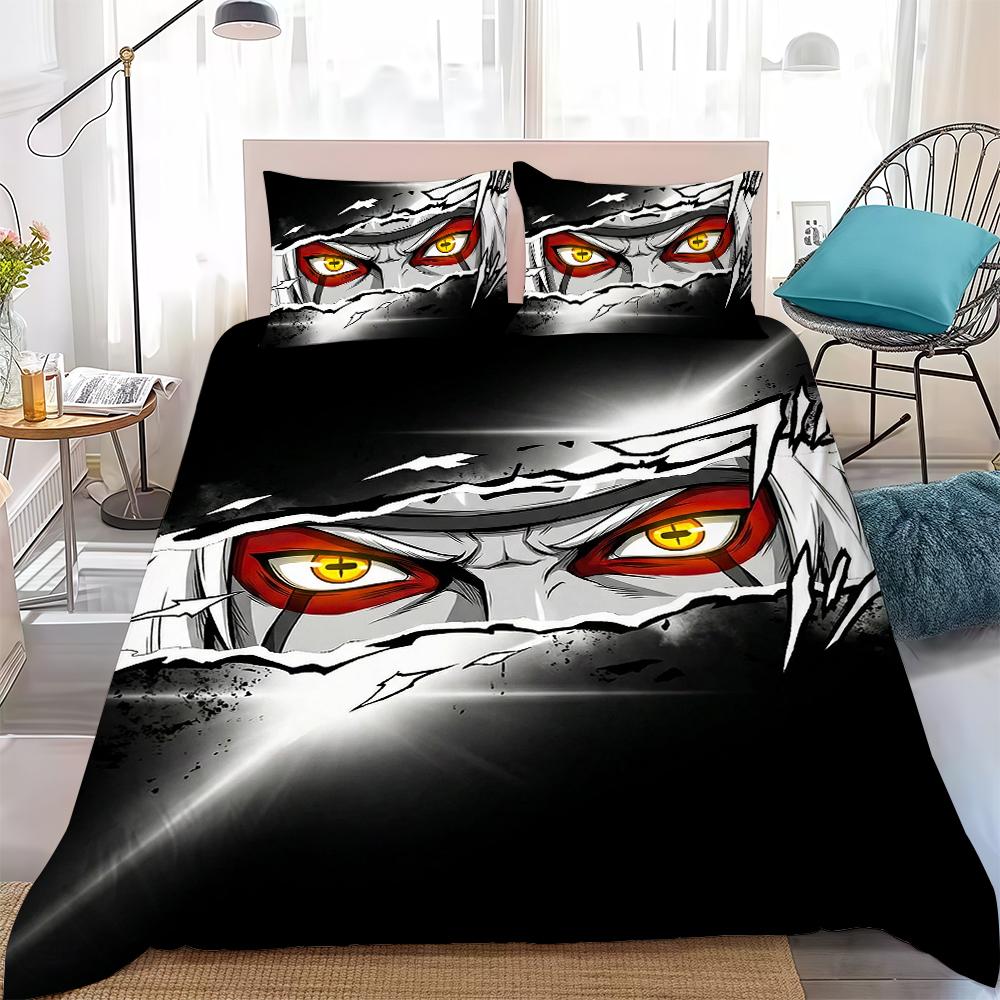 

Cool Fashion N-NARUTO Duvet Cover Set Home Style Bedding Soft Laundry Cotton Bed 3 Piece Set Student Dormitory Gift 135x200cm
