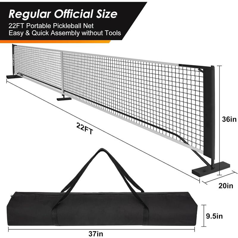 Yidong Portable Outdoor Pickleball & Tennis Net Set