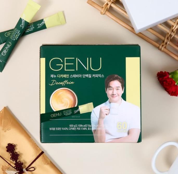 Zenu Stevia Protein Coffee Mix Decaf 60 Sticks – Low Sugar Energy Coffee