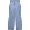Zaprha 2025 New Arrival Retro High Waist Pleated Wide Leg Leisure Denim Women's Loose Drooping 1879026
