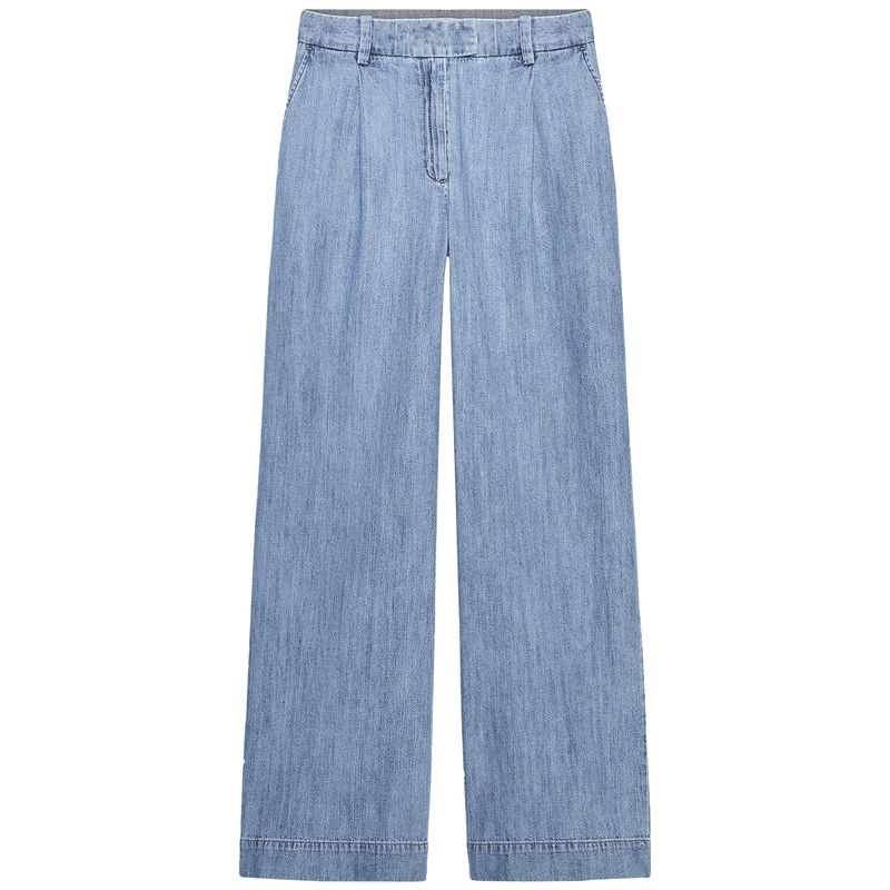 Zaprha 2025 New Arrival Retro High Waist Pleated Wide Leg Leisure Denim Women's Loose Drooping 1879026