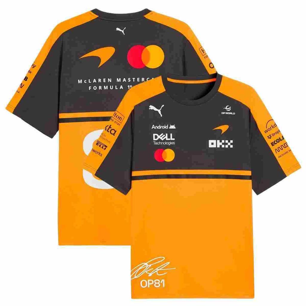 2026 Nuova tuta da moto da corsa F1 tuta da ciclismo, traspirante e ad asciugatura rapida T-shirt a maniche corte con scollo rotondo camicia da lavoro fuoristrada