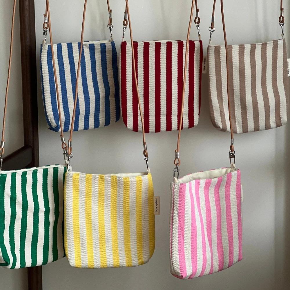 Large Capacity Crossbody Bag Women Casual Simple Canvas Shoulder Bag Cute Small Cloth Crossbody Phone Bag Purses Handbags