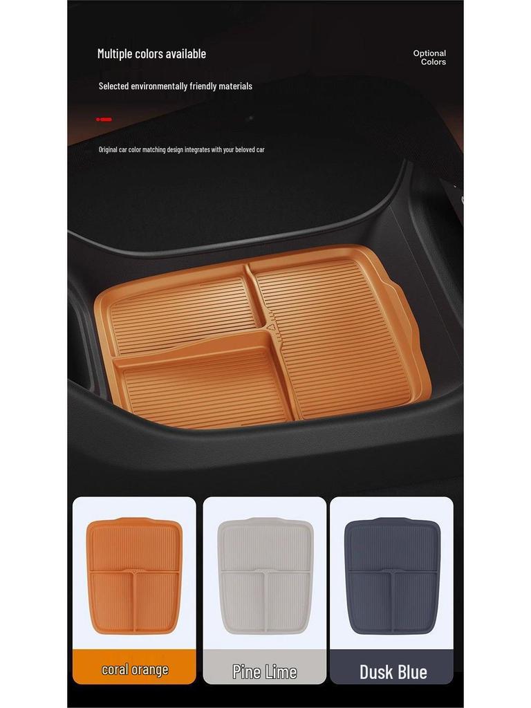 Compatible Silicone Storage Mat for Xiaomi YU7 Central Control Water Cup Holder and Car Armrest Decoration