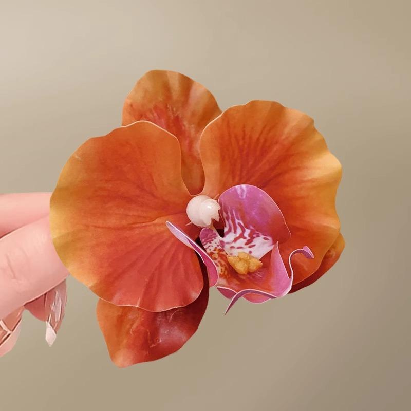 Perilla Lilacs! Butterfly Orchid Flower Hairpin! Side Bangs Hair Accessories Exude An Atmosphere While Clip On Spring Travel Headpieces