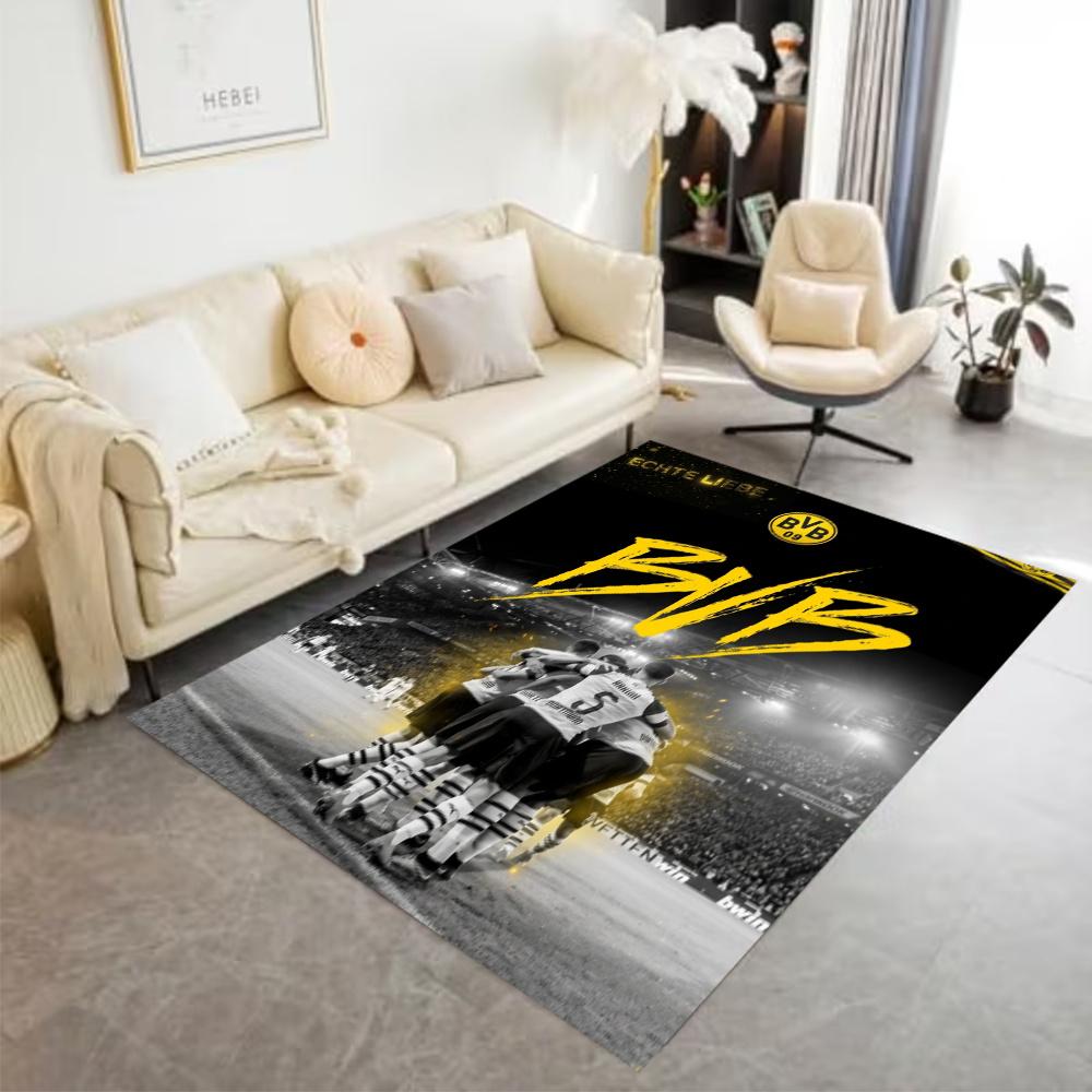 Bvb Dortmund Football Emblem Floor Mat Suitable For Dormitory Entryway Playrooms Game Room Antislip Carpet Office Home Decor Spiritual Gift