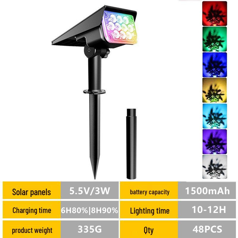 Waterproof LED Solar Garden Spotlight for Trees and Landscapes