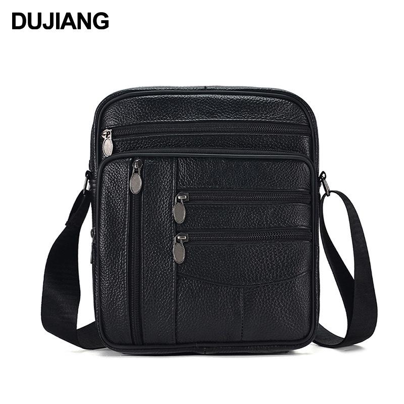 Férfi Eredeti Bőrből Készült Függőleges Oldaltáska - Nagy Kapacitású, Felső Réteg Marhabőrből, Alkalmi Kültéri Válltáska