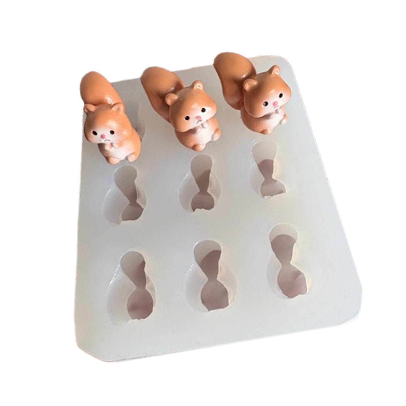 

Portable Small Squirrel Silicone Baking Mould Multipurpose For Ice Cubes Candies Handmade Craft 1
