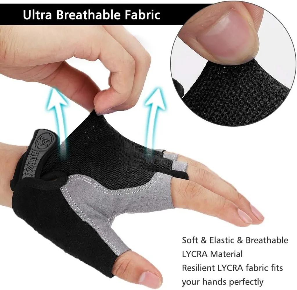Gym Gloves Woman Men Weight Lifting Crossfit Bodybuilding Dumbbells Glove Anti Slip Fingerless Gloves for Exercise Powerlifting