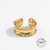 Real 925 Silver Rings For Women Vintage Zircon Open Round Engagement Rings Silver 925 Jewelry Anillos Mujer