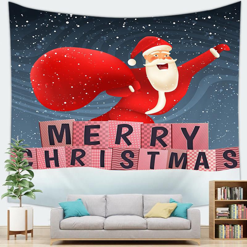 Santa Claus Christmas Decoration Background Christmas Series Tapestry Wall Hanging
