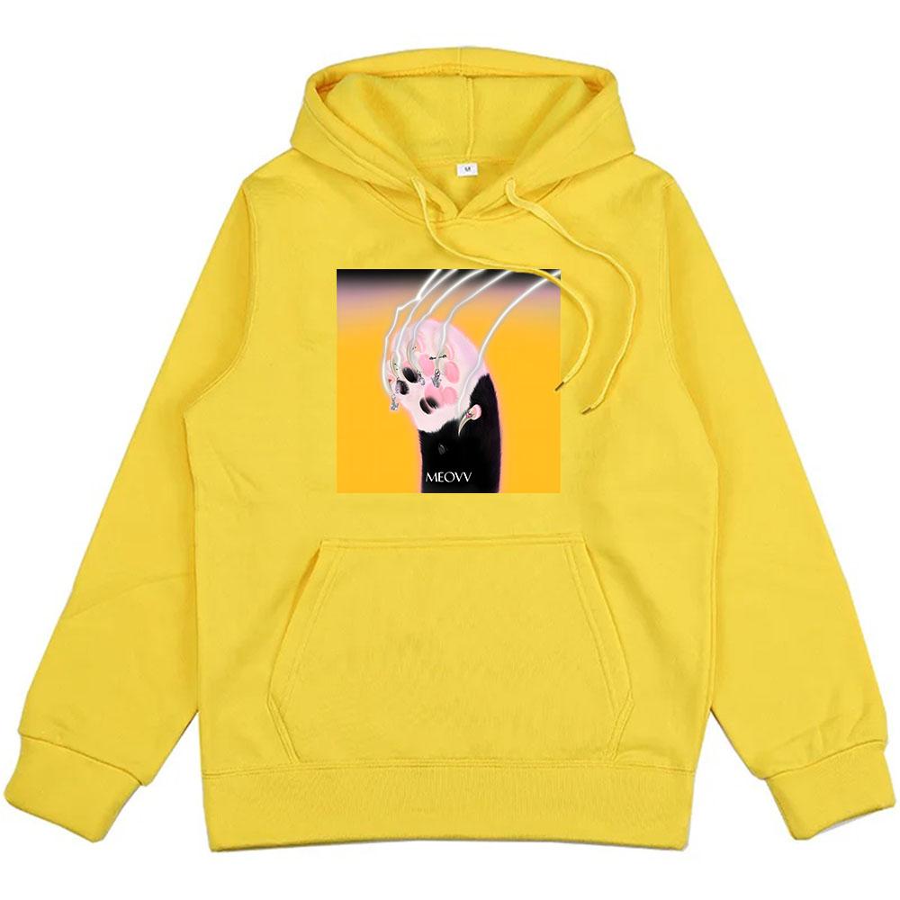 Kawaii Women Clothes Girls Band Meovv Meow Sweatshirts Winter Casual Warm Hooded Pullovers Moletom Cute Print Hoodies