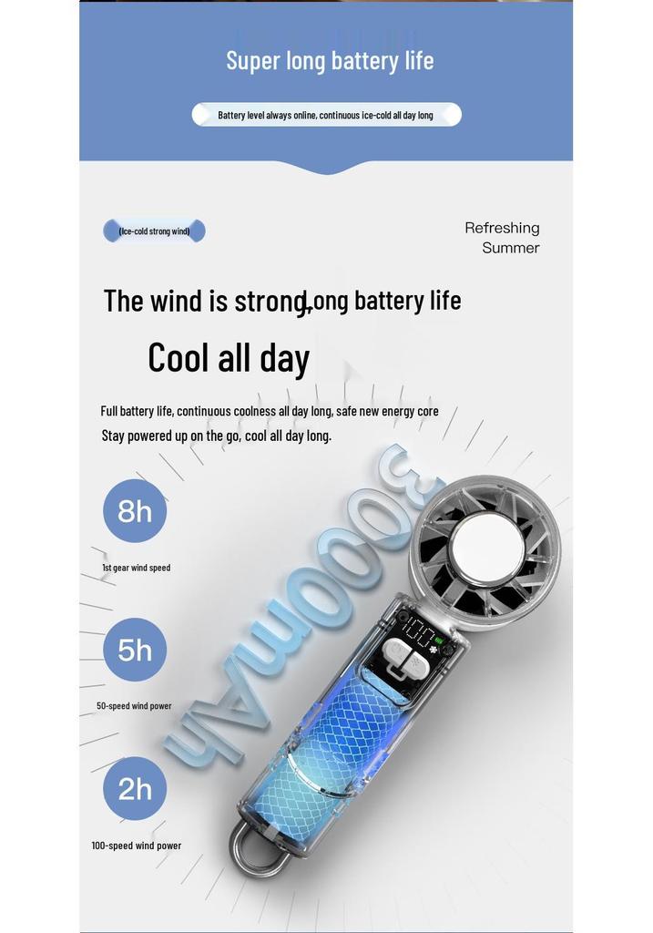 Portable Turbo Mini Desk Fan: Handheld and Powerful Cooling
