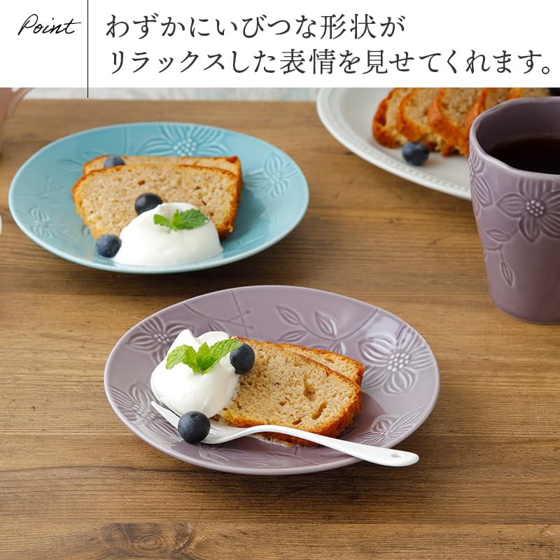 EAST table Plate Purple 16.5cm Floral Made in Japan Microwave safe Dishwasher safe 712-035-03