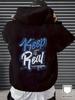 Unisex Fall Autumn Keep It Real Print Retro Vintage Graphic Hoodie Hooded Sweatshirt Print Casual Top for Daily Wear Weekend Trave