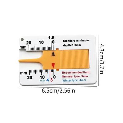 2PCS 0-20mm Auto Car Wheel Tread Depthometer Depth Indicator Ruler Plastic Tread Gauge Tire Depth Meter Tire Wheel Measure Tool