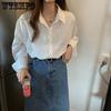 Spring and Autumn Women's Shirt French Design Sense Small Number Long Sleeve Shirt Fashion Temperament Shirt