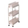 Slim Storage Cart with Wheels 3 Tier Organizer Slide Out Narrow Rolling Storage Mobile Utility Cart