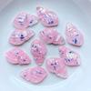 20Pcs Mix color Lovely Shell Conch Shape Resin Rhinestone Flat Back DIY Hair Bows Clips Embellishment Accessories Crafts Resin