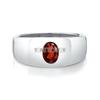 Garnet Oval Cut Gemstone With 925 Sterling Silver Ring For Men's #302 JL375732396784