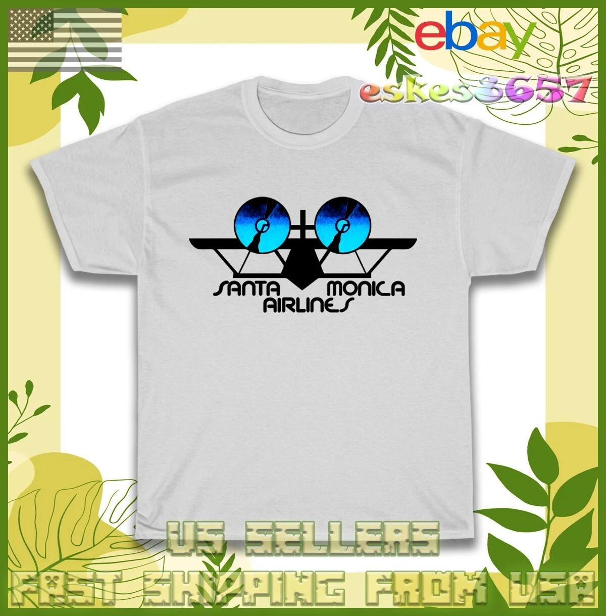 New Santa Monica Airlines SMA Skateboard Company T-shirt American Style T Shirt 2XL