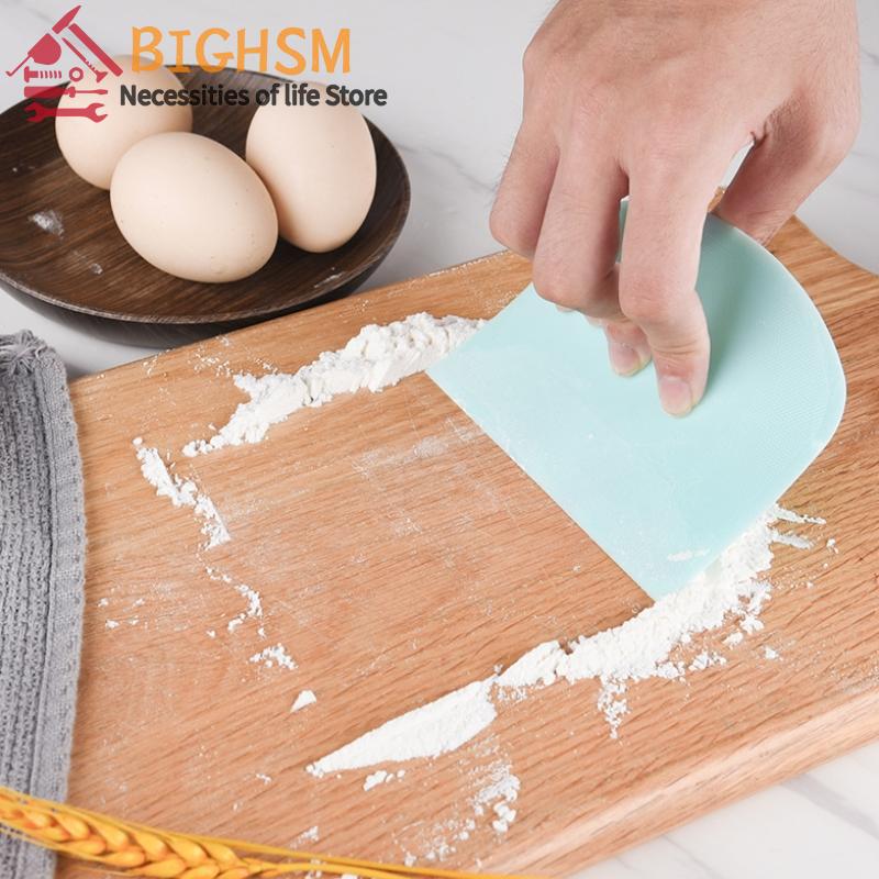 2pcs Dough Scraper Bowl Food-safe Plastic Dough Cutter Flexible Bench Multipurpose Food Scrappers For Bread Dough