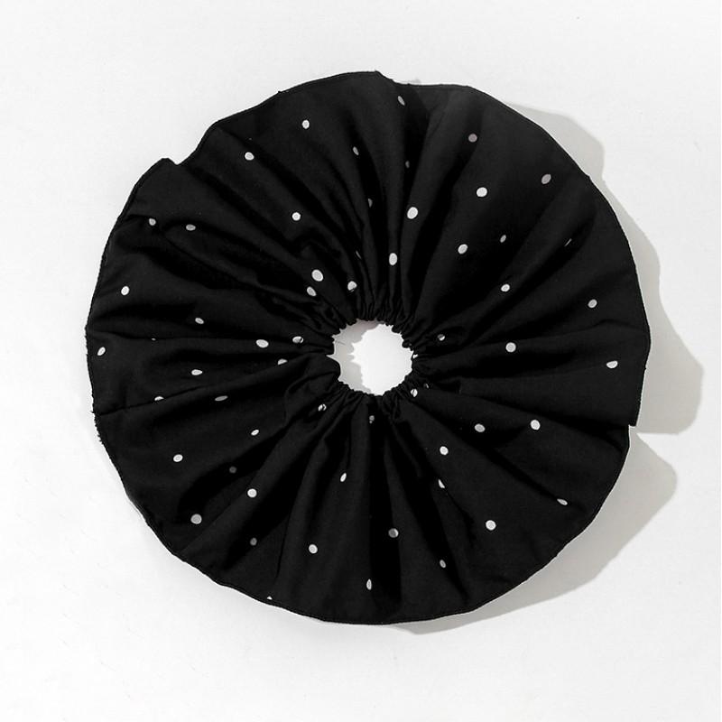 25cm Oversized Polka Dot Hair Tie Women Korean Style Mesh Scrunchie Bow Headband Accessory Ponytail Sweet Minimalist