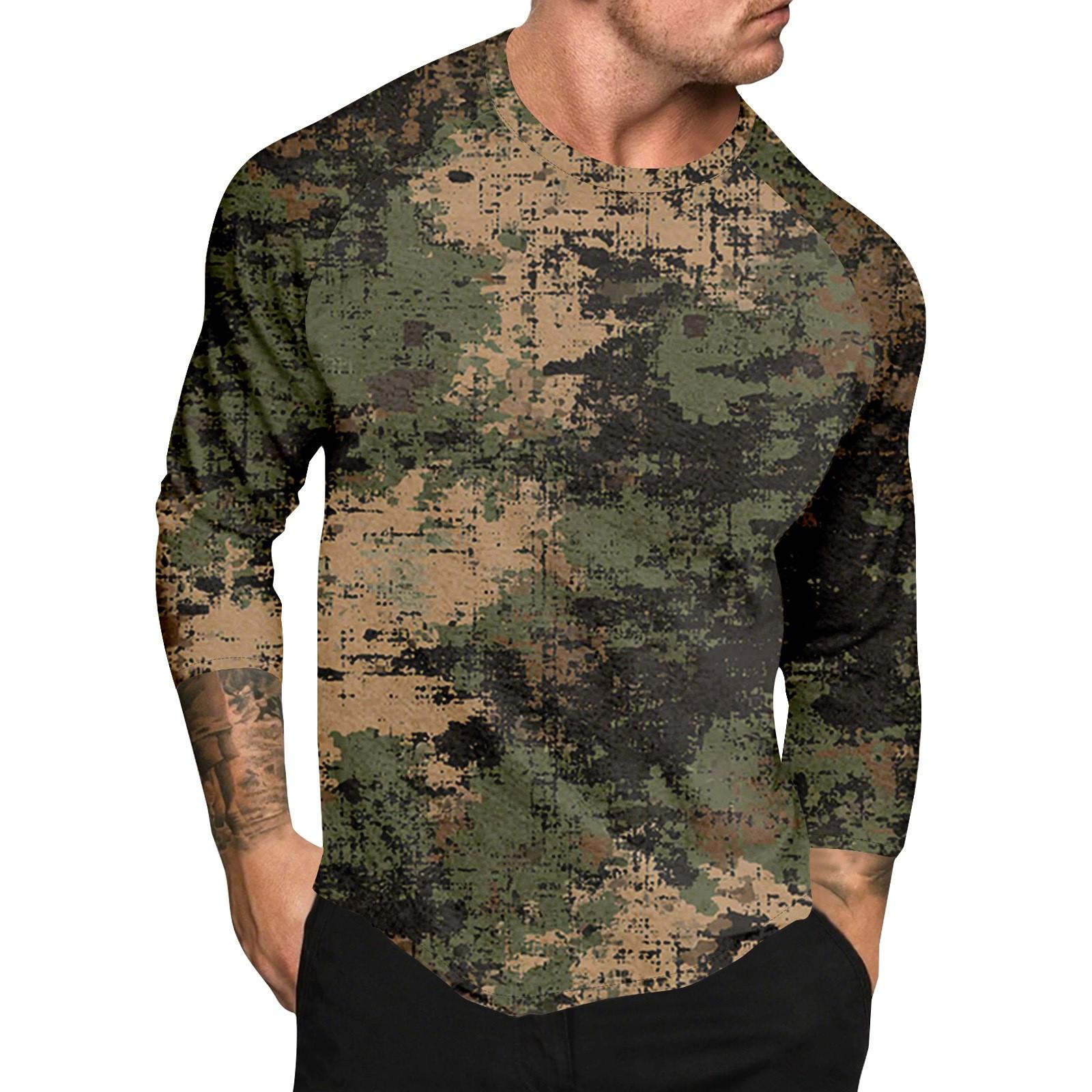 Мужской топ с короткими рукавами реглан с принтом в стиле камуфляж XXL 1789₽