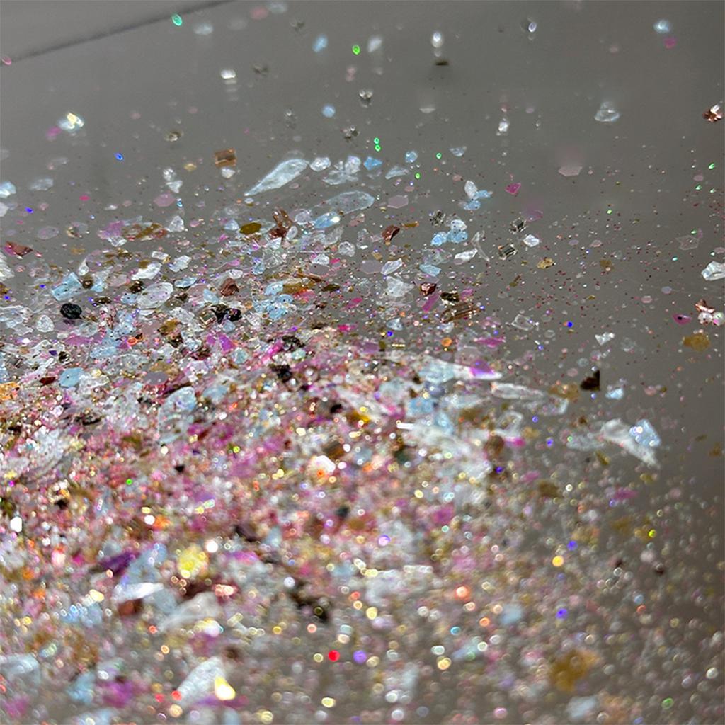 1Box Nail Glitter Powder Silver Glitter Iridescent Flakes Sequins Super Shining Paillette Pigment Dust For Nails Decoration